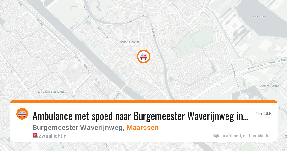 Ambulance met spoed naar Burgemeester Waverijnweg in Maarssen — 21 jul 2026