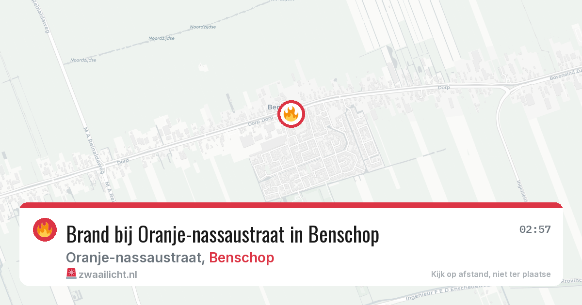 Brand bij Oranje-nassaustraat in Benschop — 27 jun 2026