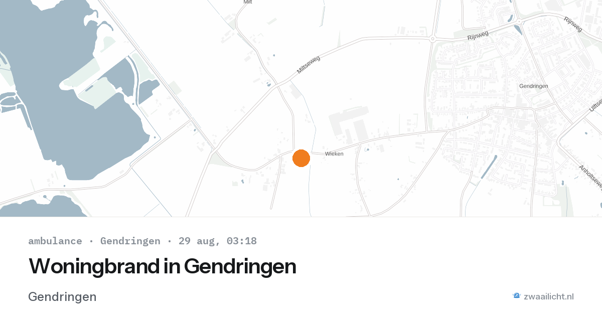 Woningbrand in Gendringen — 29 aug 2026