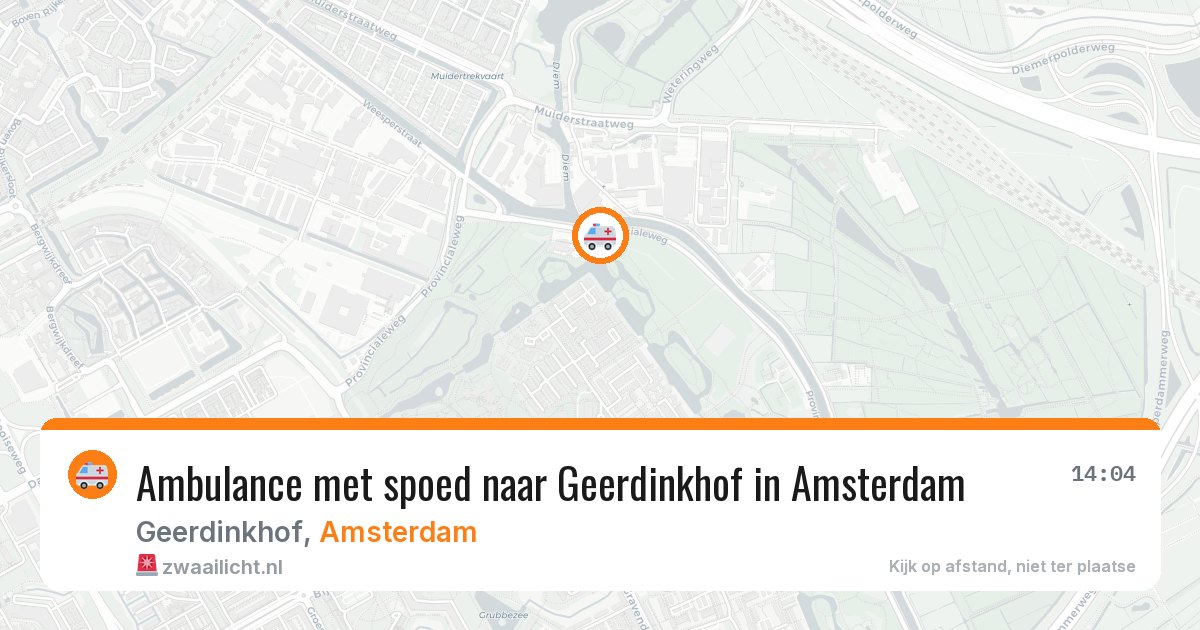 Ambulance met spoed naar Geerdinkhof in Amsterdam — 28 mrt 2026