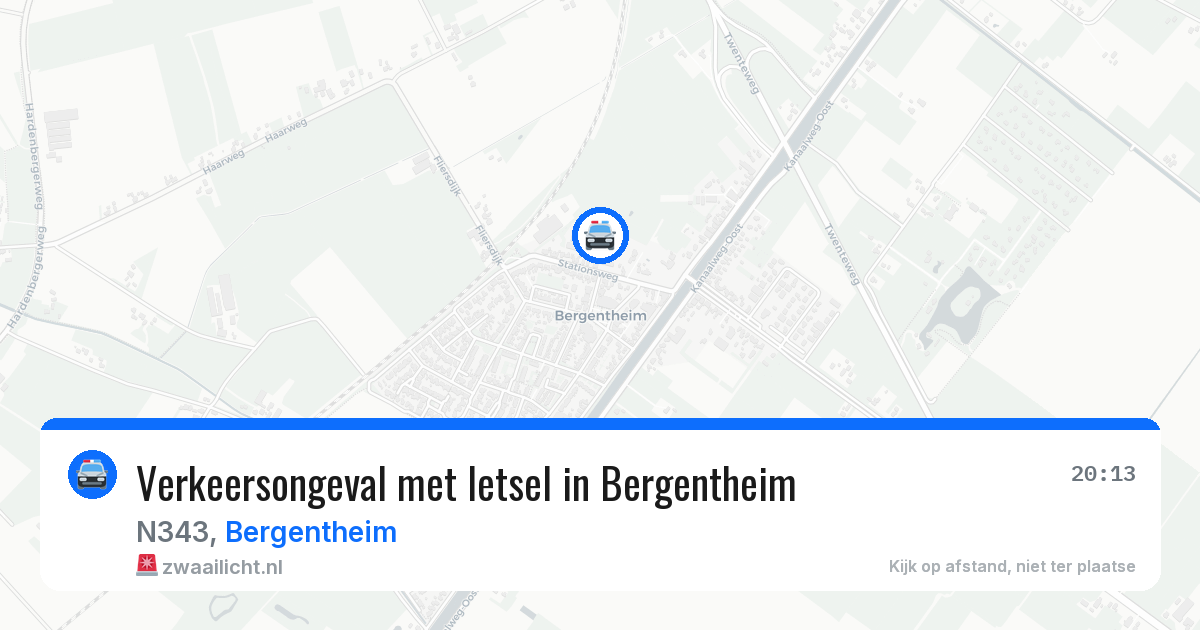 Verkeersongeval met letsel in Bergentheim — 1 aug 2026