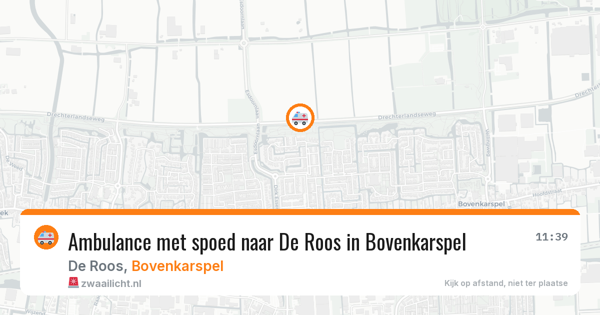 Ambulance met spoed naar De Roos in Bovenkarspel — 28 mrt 2026
