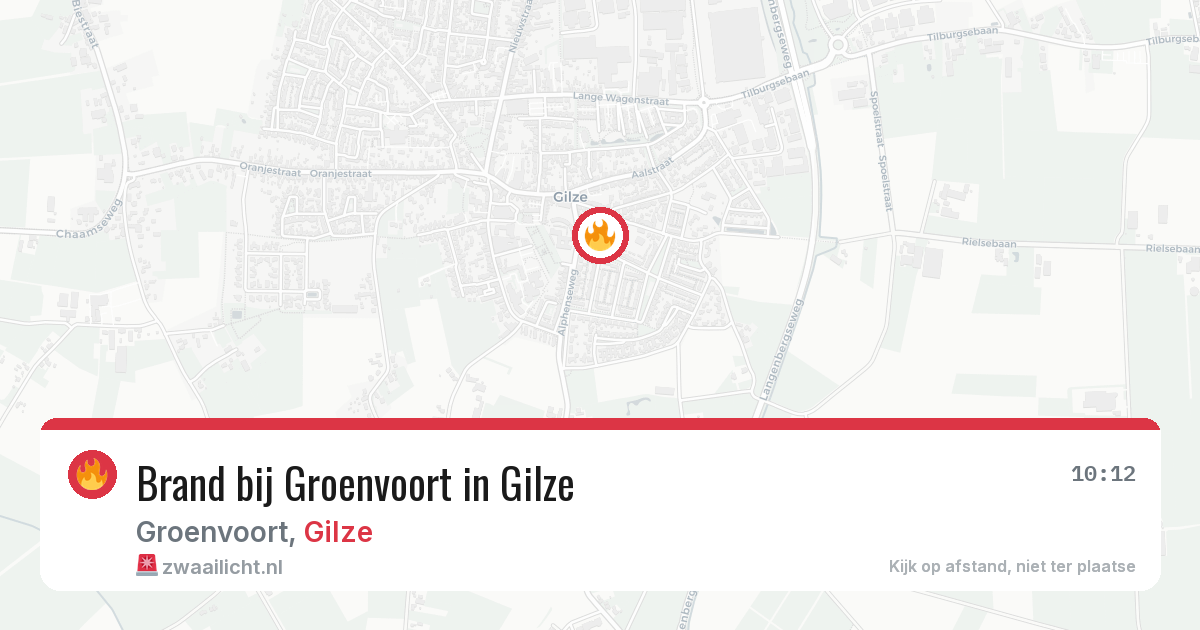 Brand bij Groenvoort in Gilze — 29 jun 2026