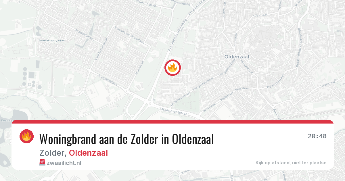 Woningbrand aan de Zolder in Oldenzaal — 5 mei 2026