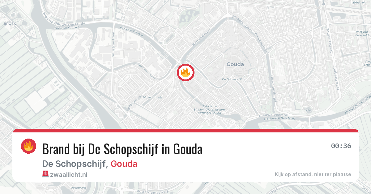Brand bij De Schopschijf in Gouda — 22 mei 2026
