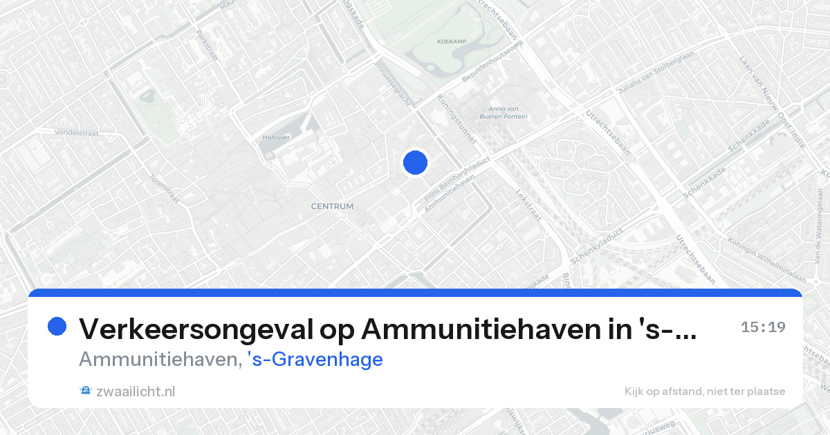 Verkeersongeval op Ammunitiehaven in 's-Gravenhage — 23 aug 2026