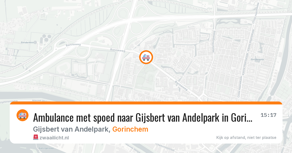 Ambulance met spoed naar Gijsbert van Andelpark in Gorinchem — 28 apr 2026