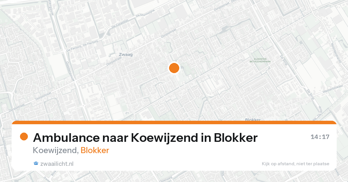 Ambulance naar Koewijzend in Blokker — 11 aug 2026