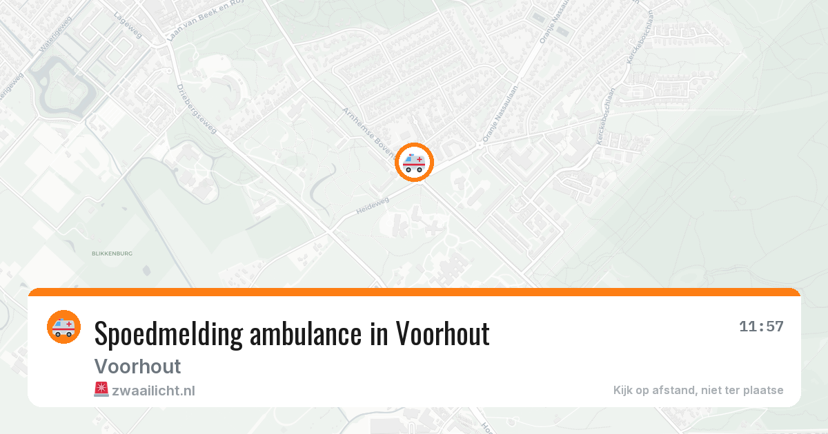 Spoedmelding ambulance in Voorhout — 29 jan 2026