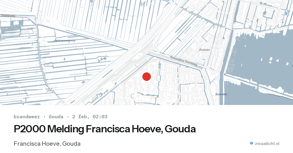 P2000 Melding Francisca Hoeve, Gouda — 2 feb 2026