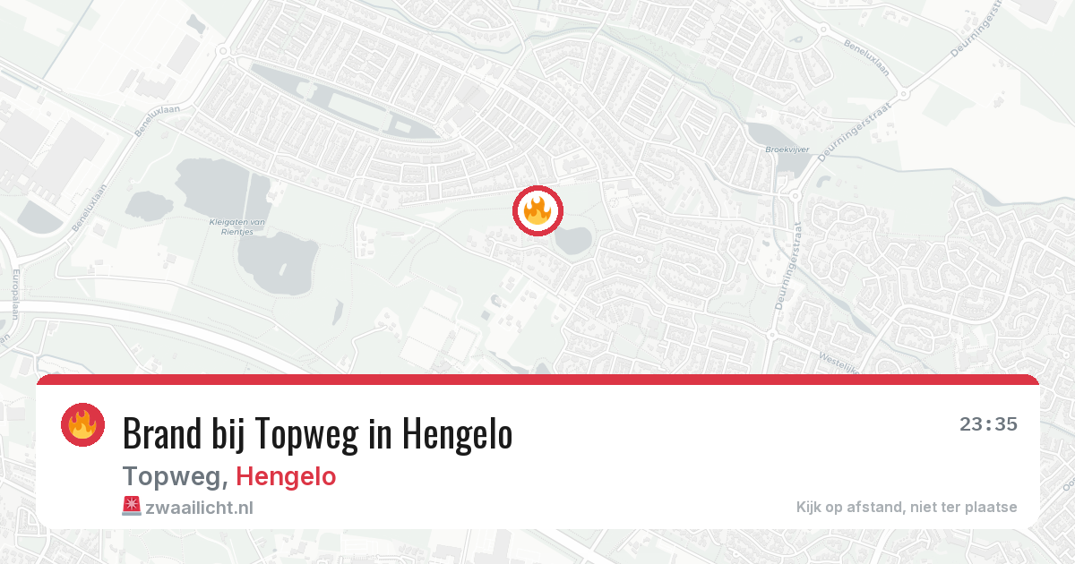 Brand bij Topweg in Hengelo — 19 jun 2026