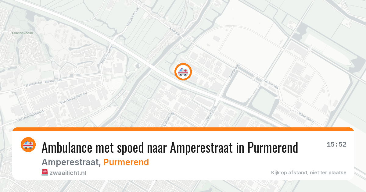 Ambulance met spoed naar Amperestraat in Purmerend — 13 jul 2026