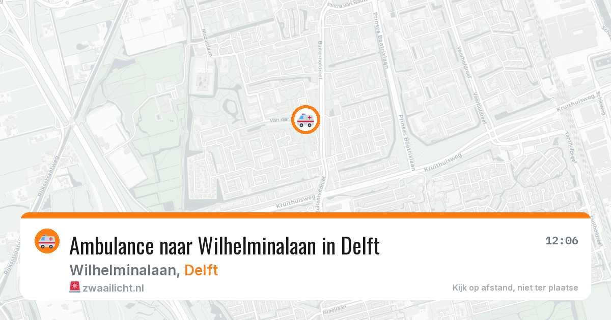 Ambulance naar Wilhelminalaan in Delft — 7 mei 2026