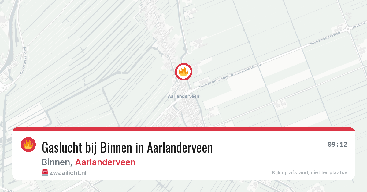 Gaslucht bij Binnen in Aarlanderveen — 30 jun 2026