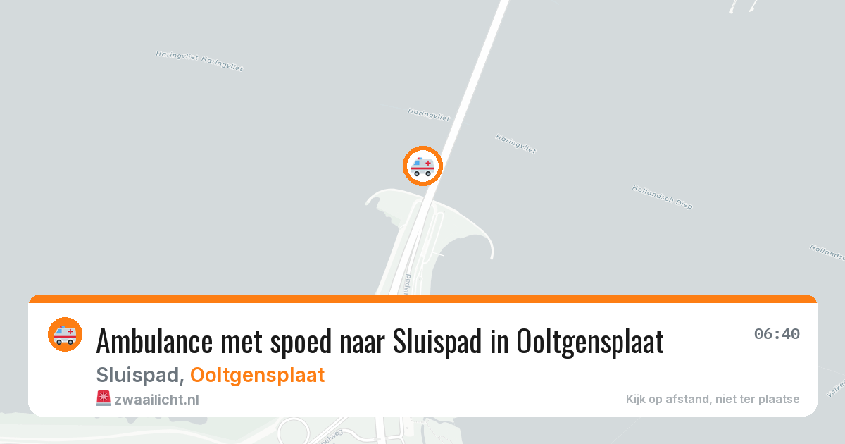 Ambulance met spoed naar Sluispad in Ooltgensplaat — 9 apr 2026