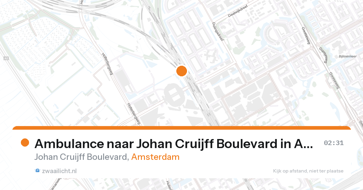 Ambulance naar Johan Cruijff Boulevard in Amsterdam — 1 feb 2026