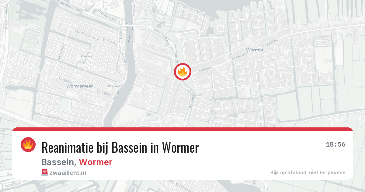 Reanimatie bij Bassein in Wormer — 13 jul 2026