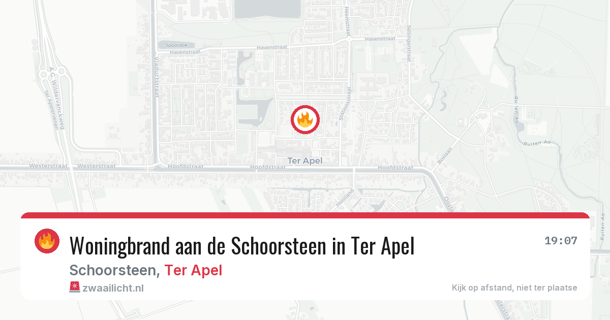 Woningbrand aan de Schoorsteen in Ter Apel — 8 feb 2026