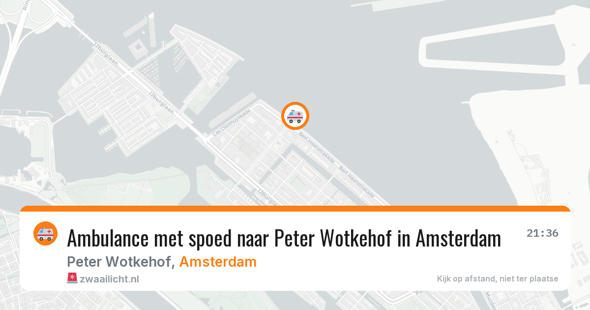 Ambulance met spoed naar Peter Wotkehof in Amsterdam — 14 aug 2026