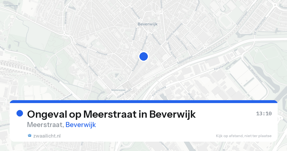 Ongeval op Meerstraat in Beverwijk — 19 aug 2026