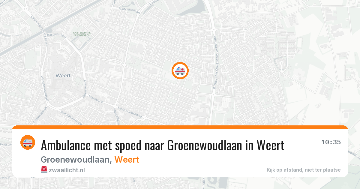 Ambulance met spoed naar Groenewoudlaan in Weert — 28 mei 2026
