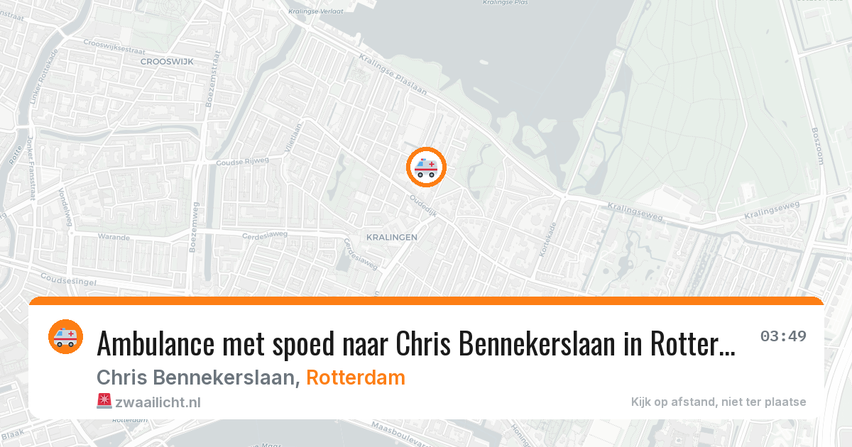 Ambulance met spoed naar Chris Bennekerslaan in Rotterdam — 21 jun 2026