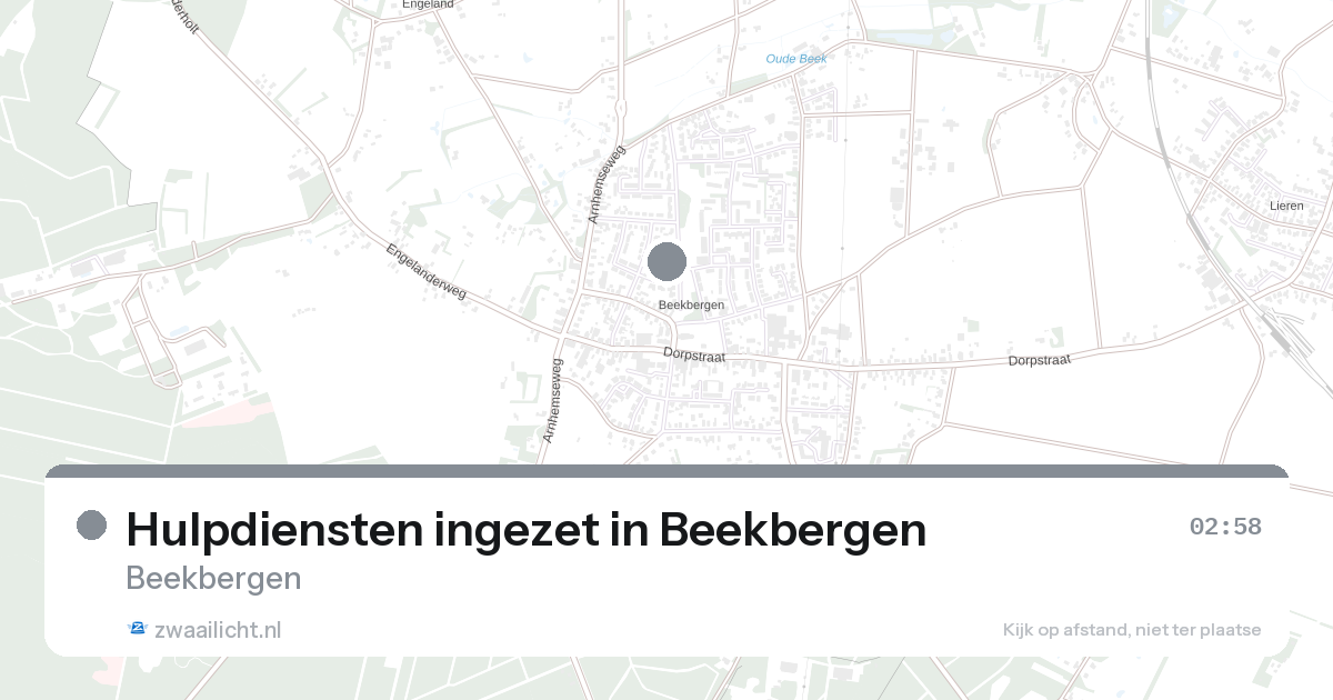 Hulpdiensten ingezet in Beekbergen — 1 feb 2026 | 🚨 Zwaailicht.nl