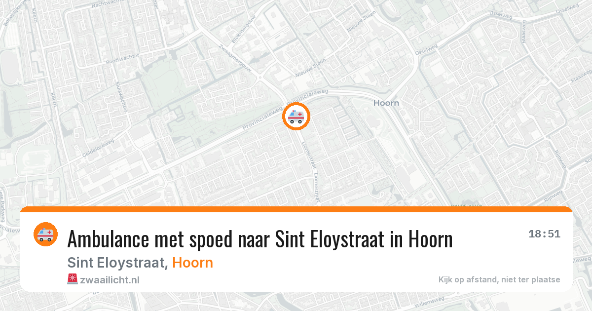 Ambulance met spoed naar Sint Eloystraat in Hoorn — 16 jun 2026