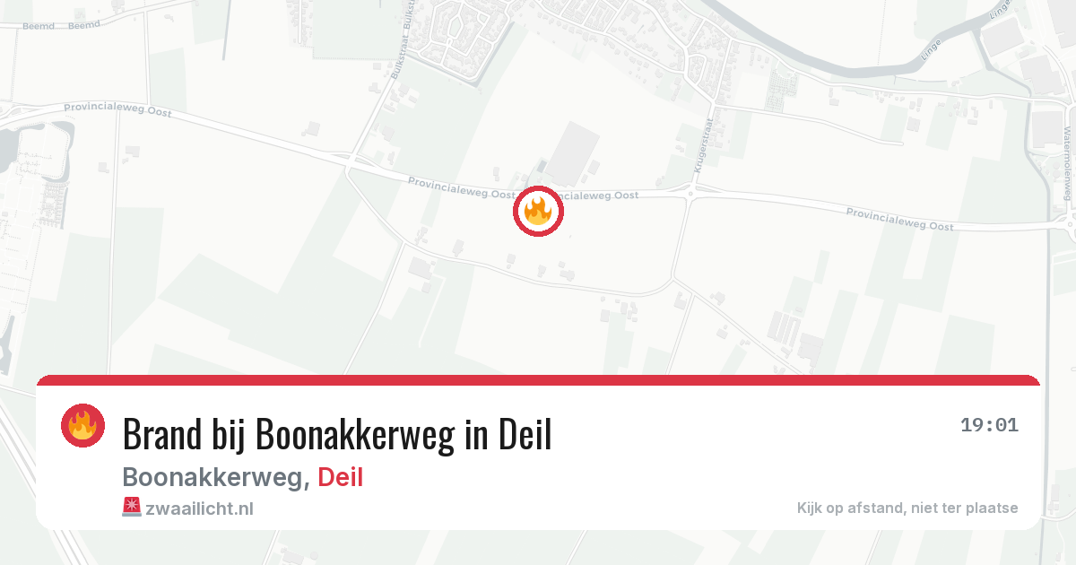 Brand bij Boonakkerweg in Deil — 17 jun 2026