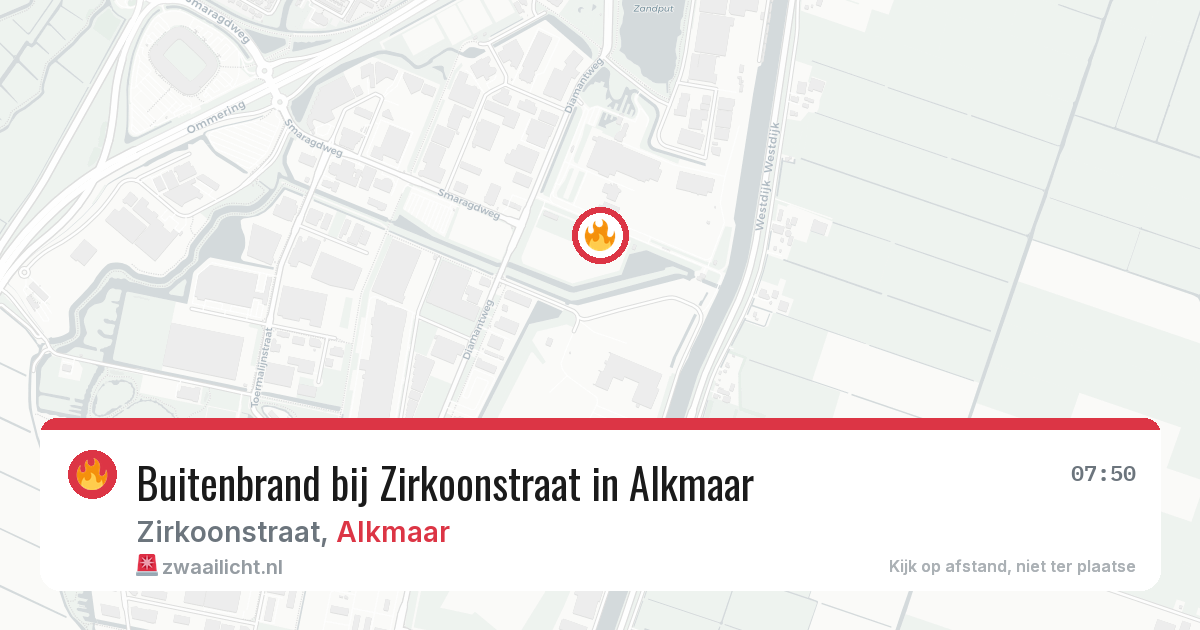 Buitenbrand bij Zirkoonstraat in Alkmaar — 7 mei 2026