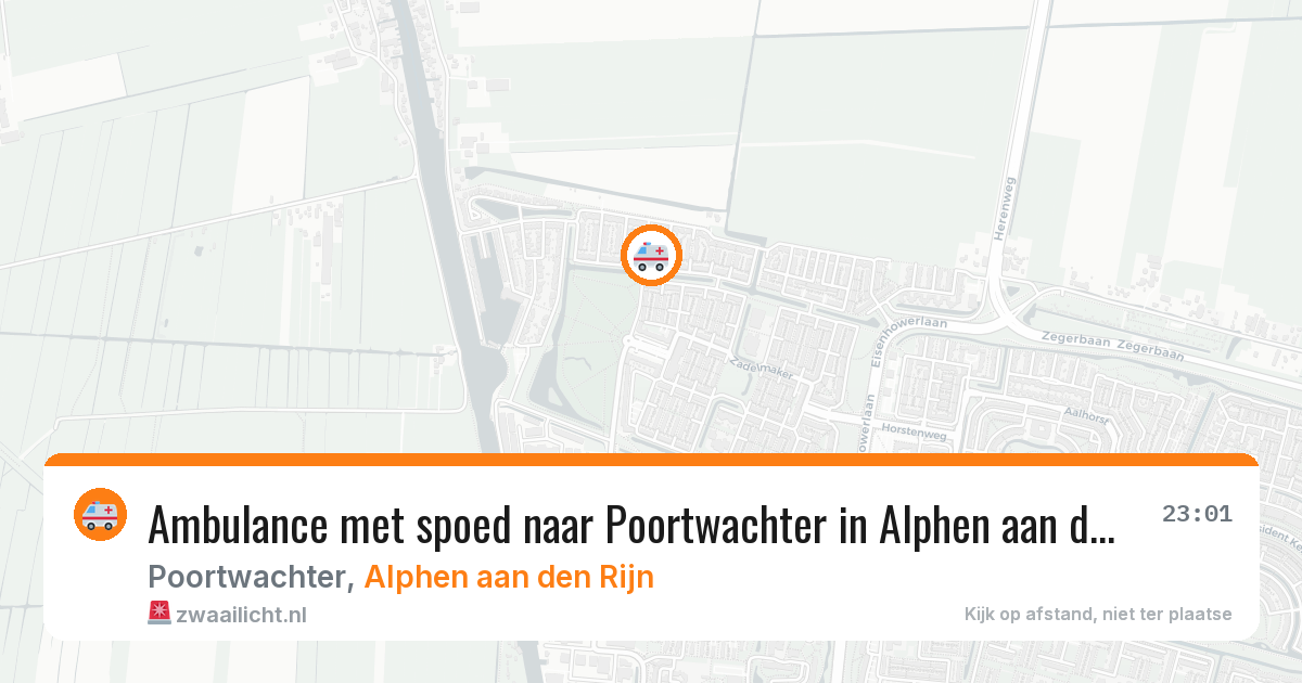 Ambulance met spoed naar Poortwachter in Alphen aan den Rijn — 25 jan 2026