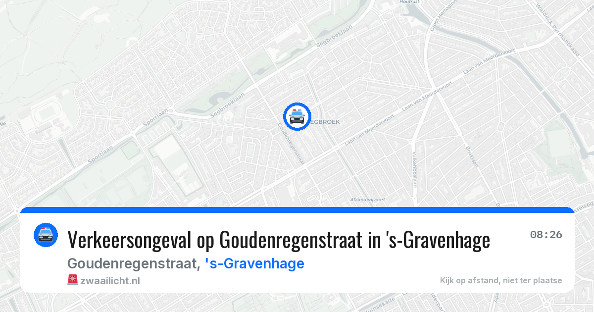 Verkeersongeval op Goudenregenstraat in 's-Gravenhage — 29 jan 2026