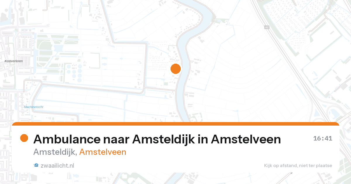 Ambulance naar Amsteldijk in Amstelveen — 27 aug 2026