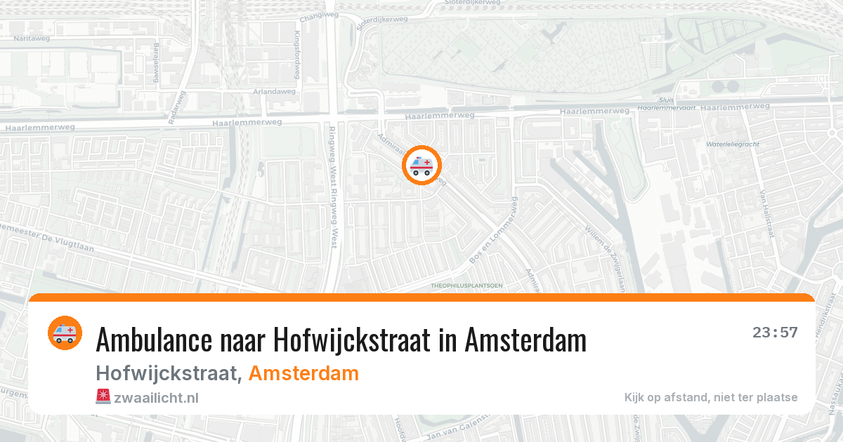 Ambulance naar Hofwijckstraat in Amsterdam — 19 jul 2026