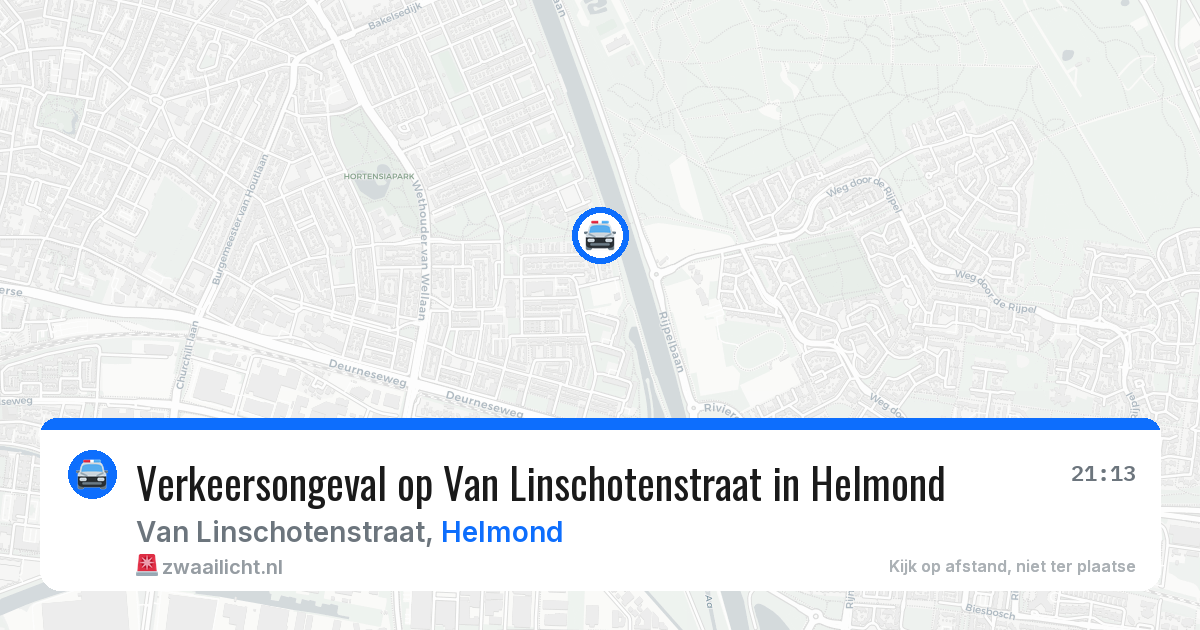Verkeersongeval op Van Linschotenstraat in Helmond — 24 mei 2026