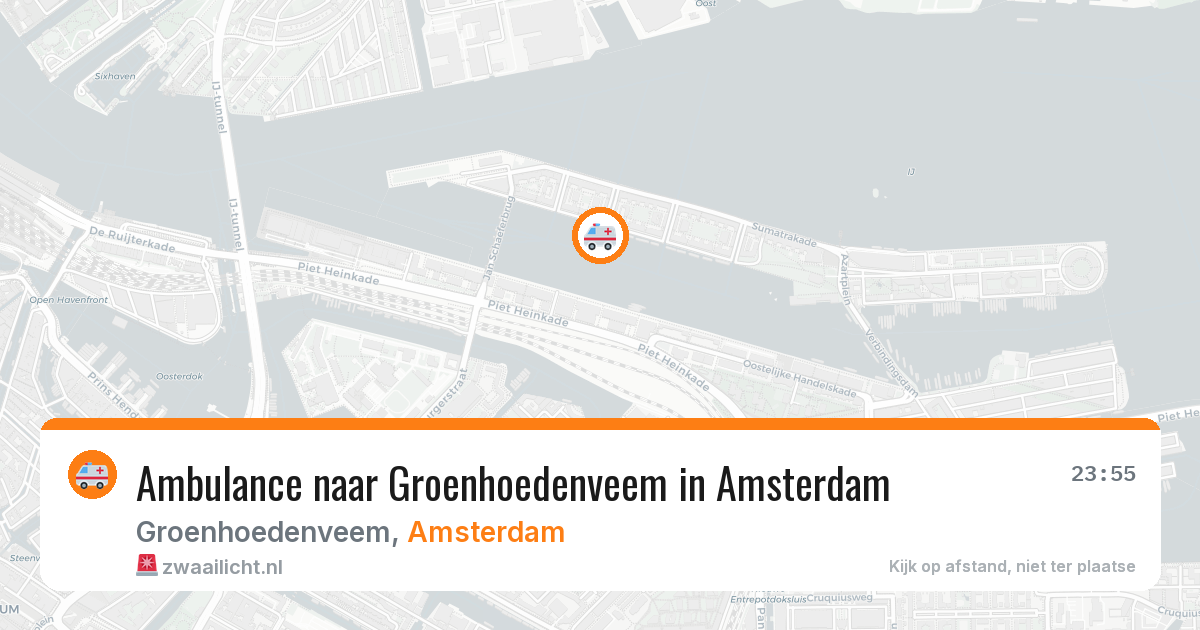 Ambulance naar Groenhoedenveem in Amsterdam — 23 jul 2026