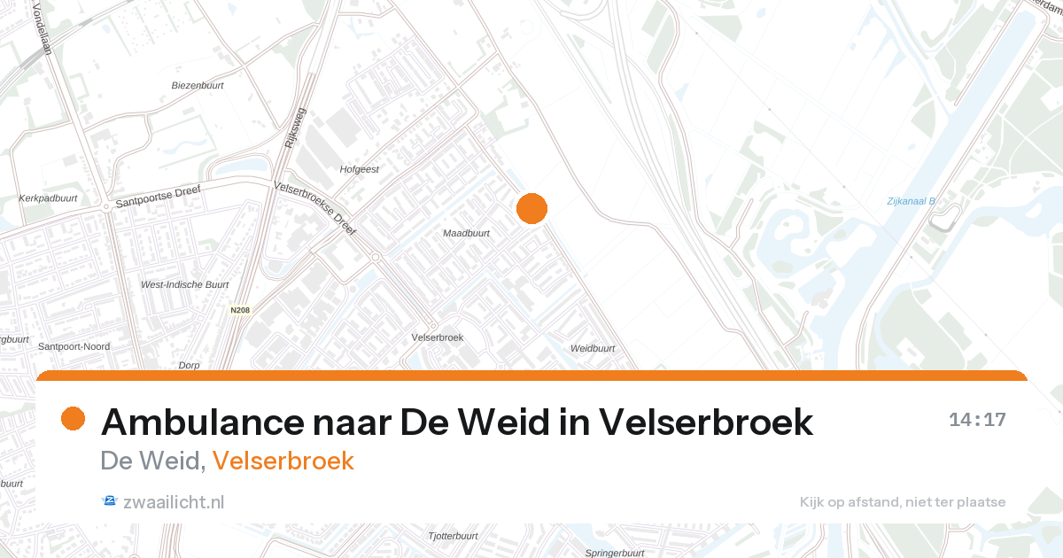 Ambulance naar De Weid in Velserbroek — 26 aug 2026