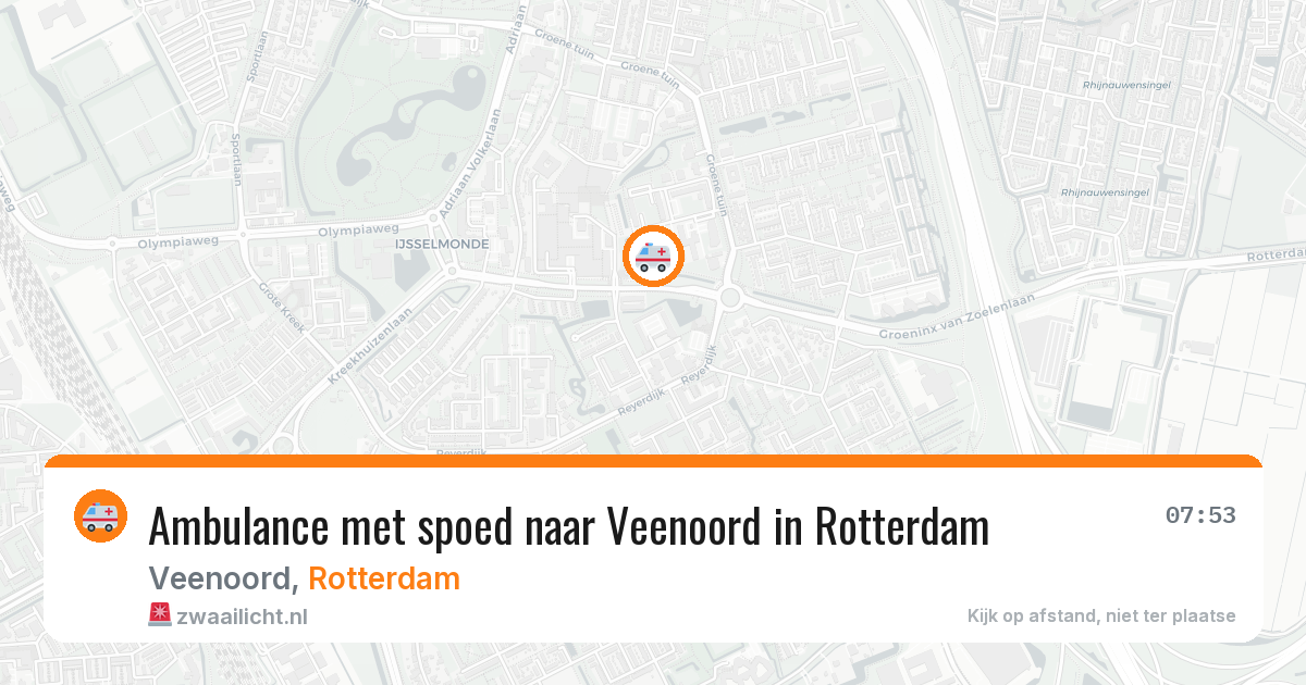 Ambulance met spoed naar Veenoord in Rotterdam — 3 aug 2026