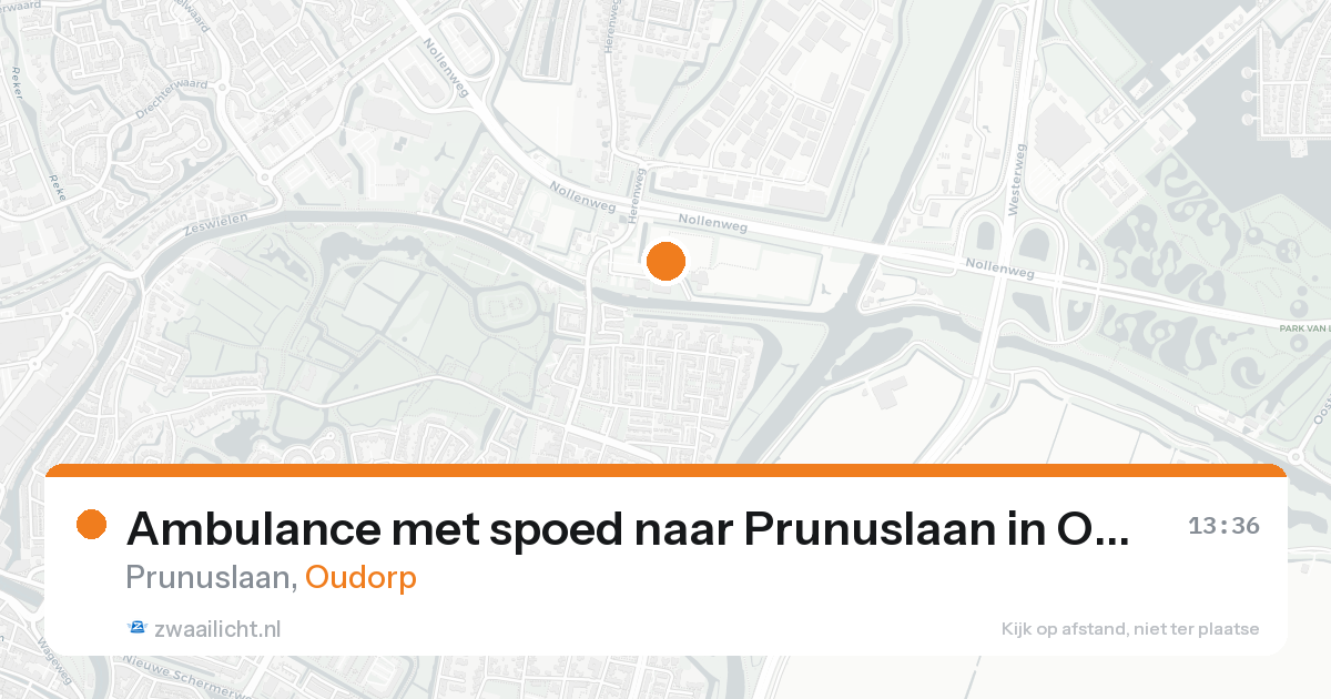 Ambulance met spoed naar Prunuslaan in Oudorp — 16 aug 2026
