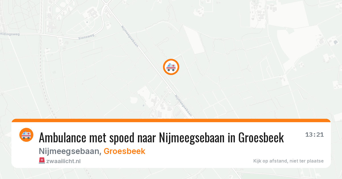 Ambulance met spoed naar Nijmeegsebaan in Groesbeek — 1 apr 2026
