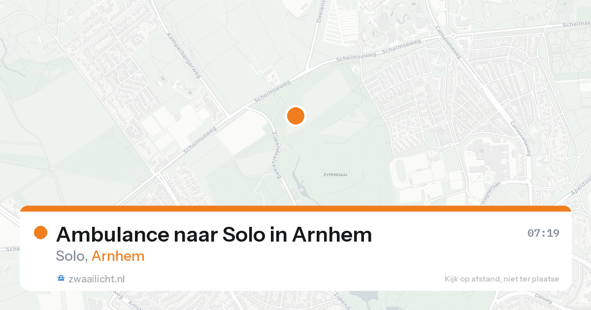 Ambulance naar Solo in Arnhem — 26 aug 2026