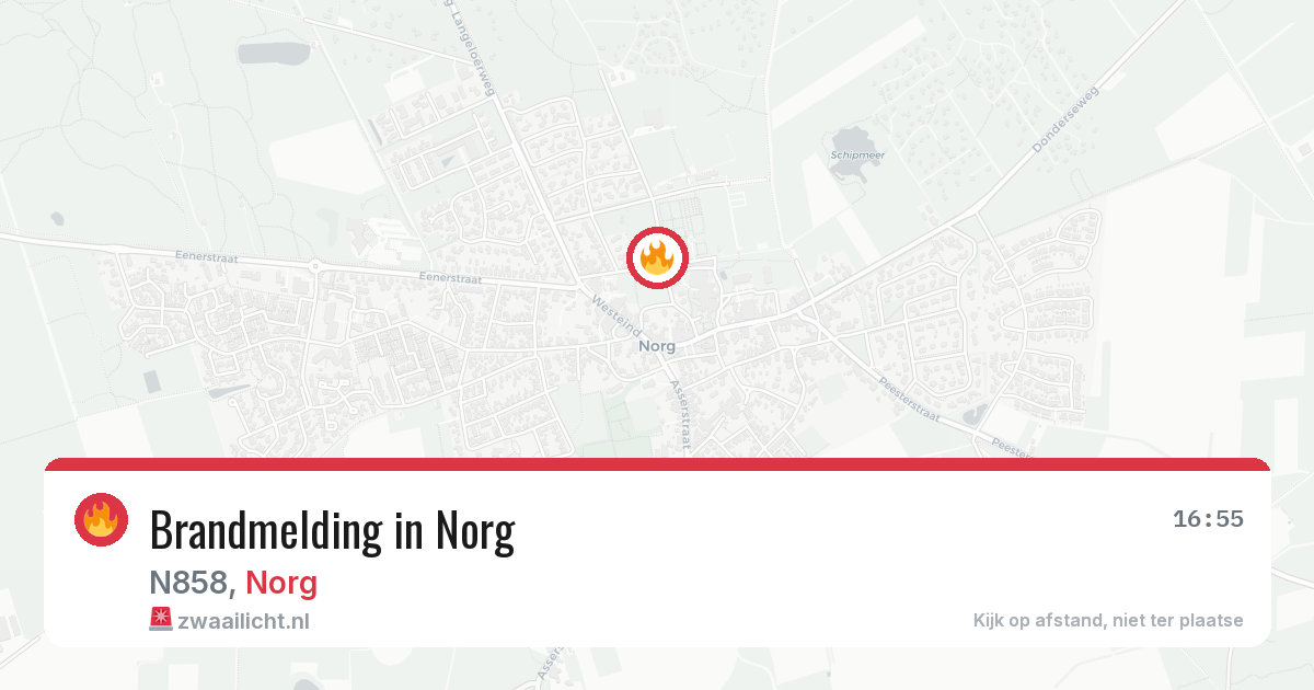 Brandmelding in Norg — 2 jul 2026
