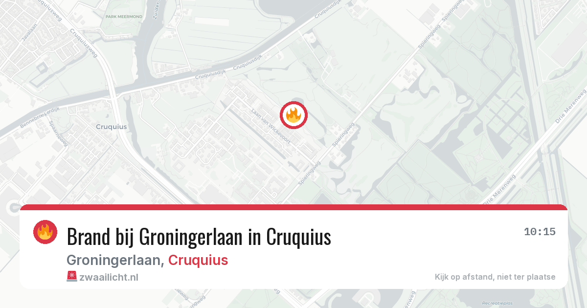 Brand bij Groningerlaan in Cruquius — 16 mei 2026