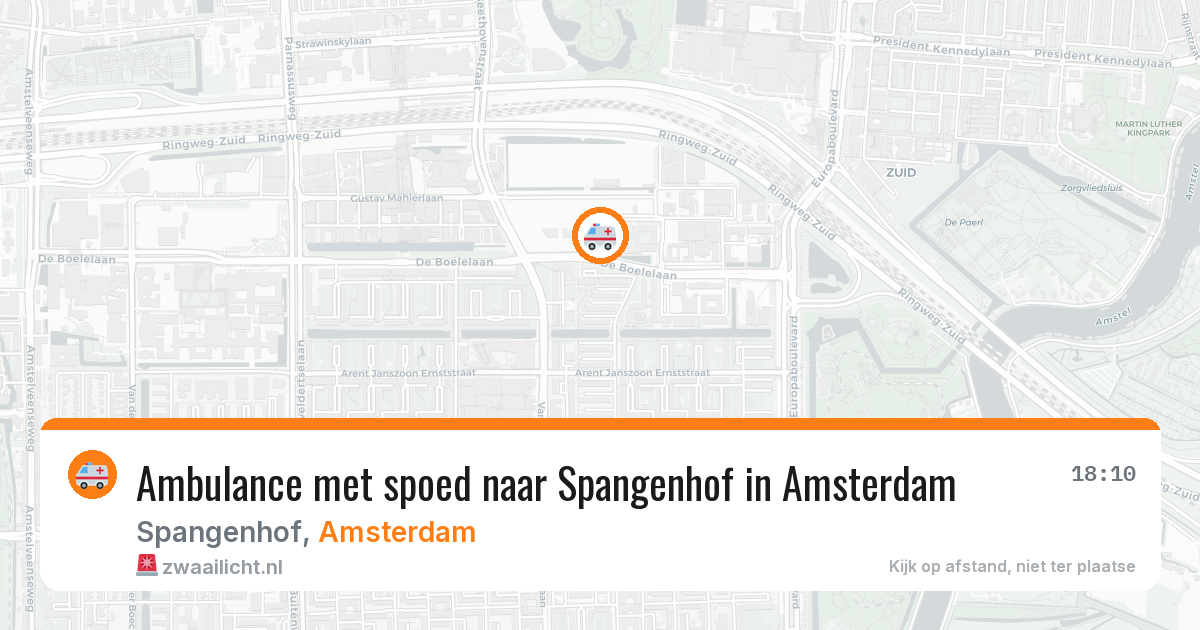 Ambulance met spoed naar Spangenhof in Amsterdam — 13 jun 2026