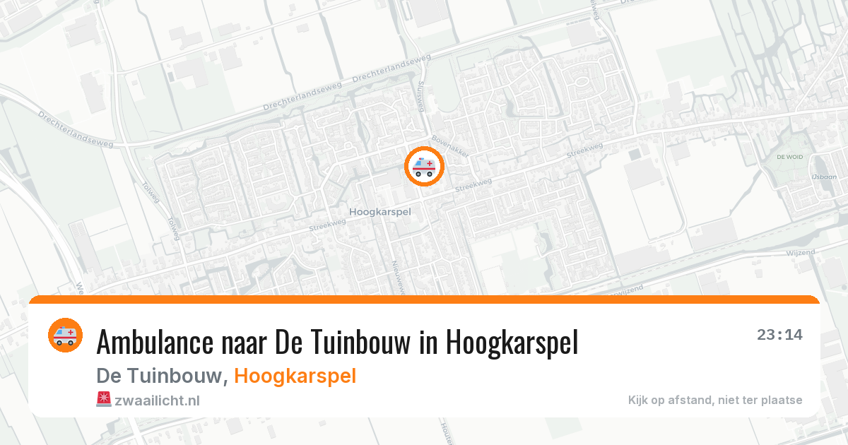 Ambulance naar De Tuinbouw in Hoogkarspel — 27 jul 2026