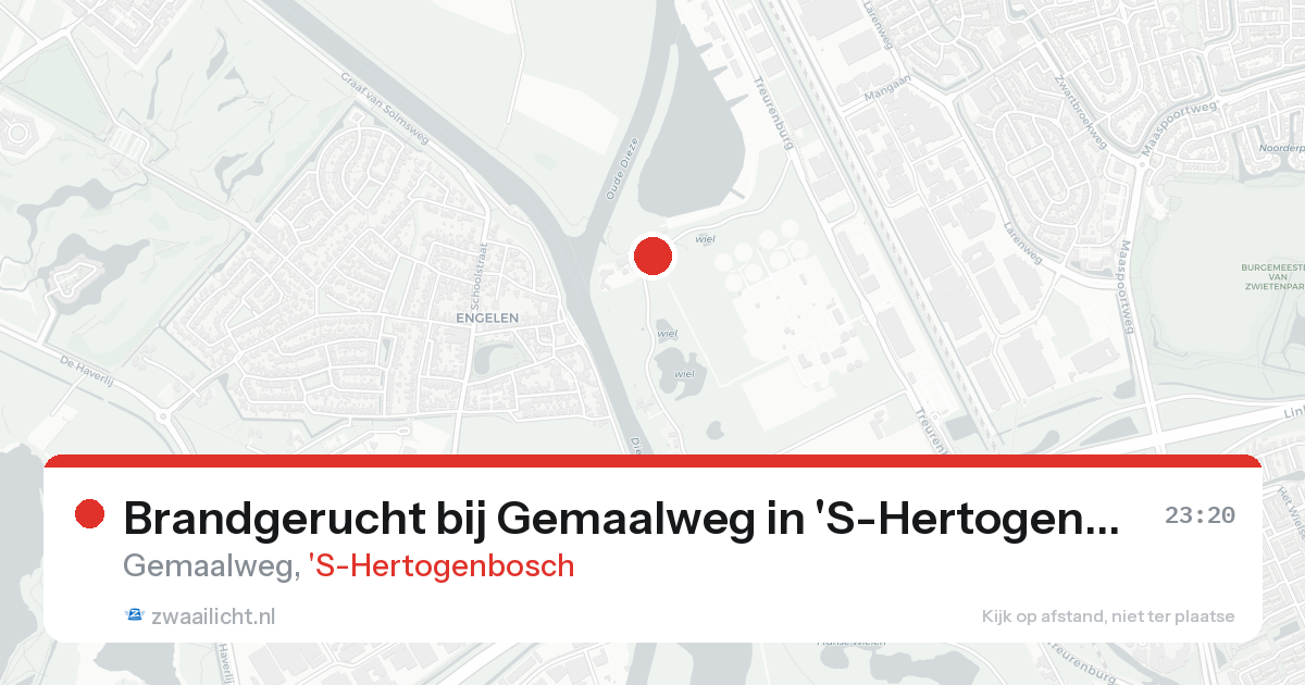 Brandgerucht bij Gemaalweg in 'S-Hertogenbosch — 22 aug 2026