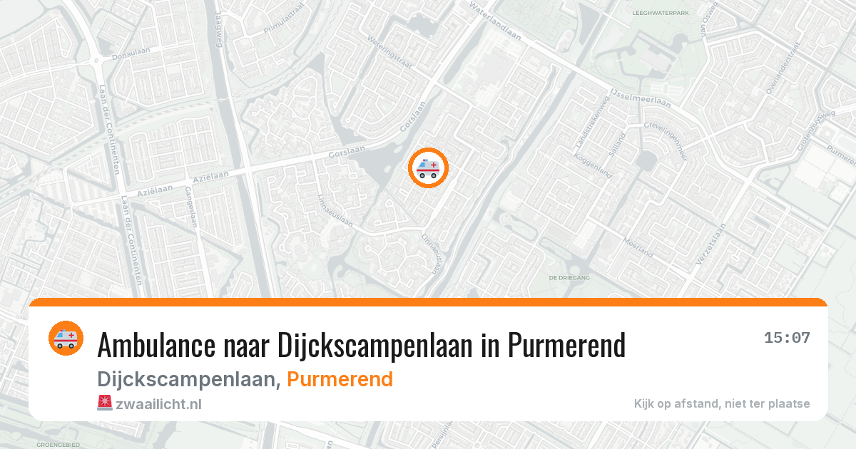 Ambulance naar Dijckscampenlaan in Purmerend — 6 aug 2026
