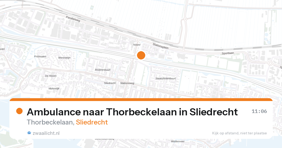 Ambulance naar Thorbeckelaan in Sliedrecht — 7 apr 2026