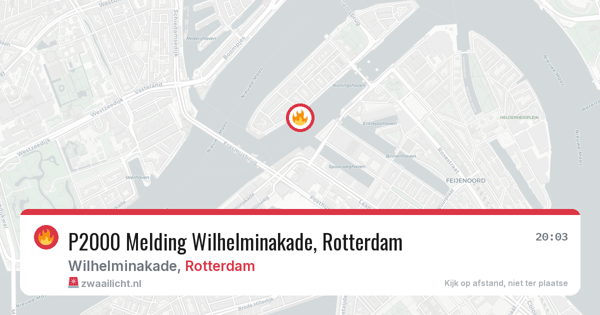 P2000 Melding Wilhelminakade, Rotterdam — 7 jun 2026
