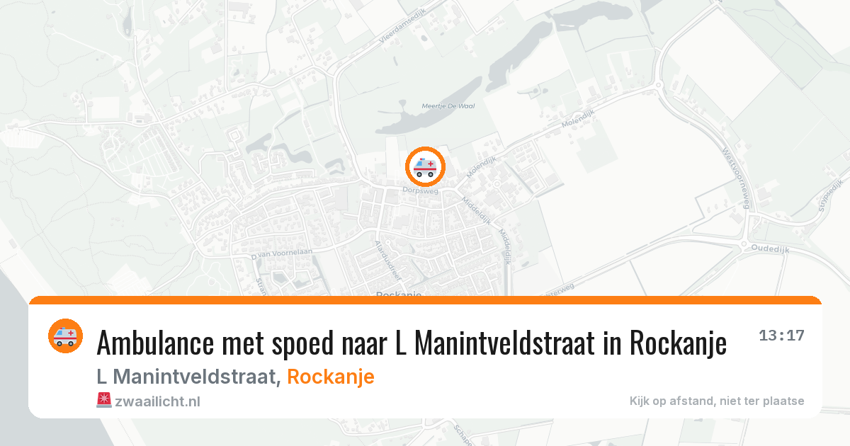 Ambulance met spoed naar L Manintveldstraat in Rockanje — 31 jul 2026